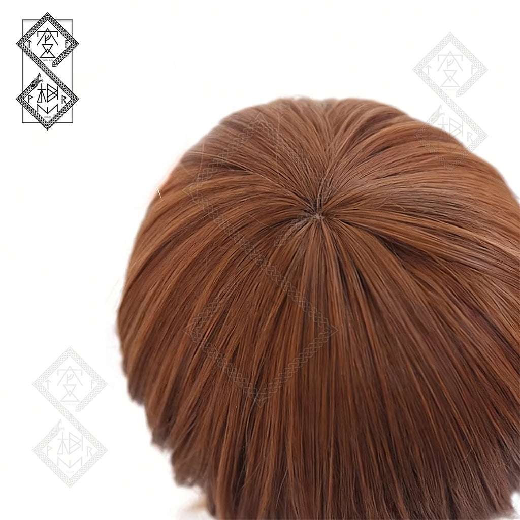 Death Note Light Yagami Cosplay Wig | Anime Short Brown Wig | Heat Resistant Synthetic Hair
