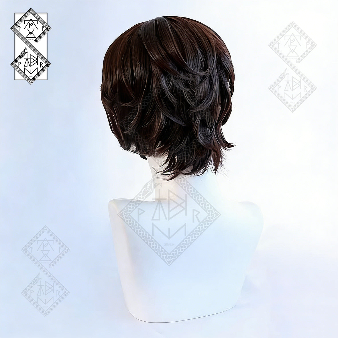 Bungo Stray Dogs Osamu Dazai Cosplay Wig | Short Brown Anime Wig | Heat Resistant Synthetic Hair