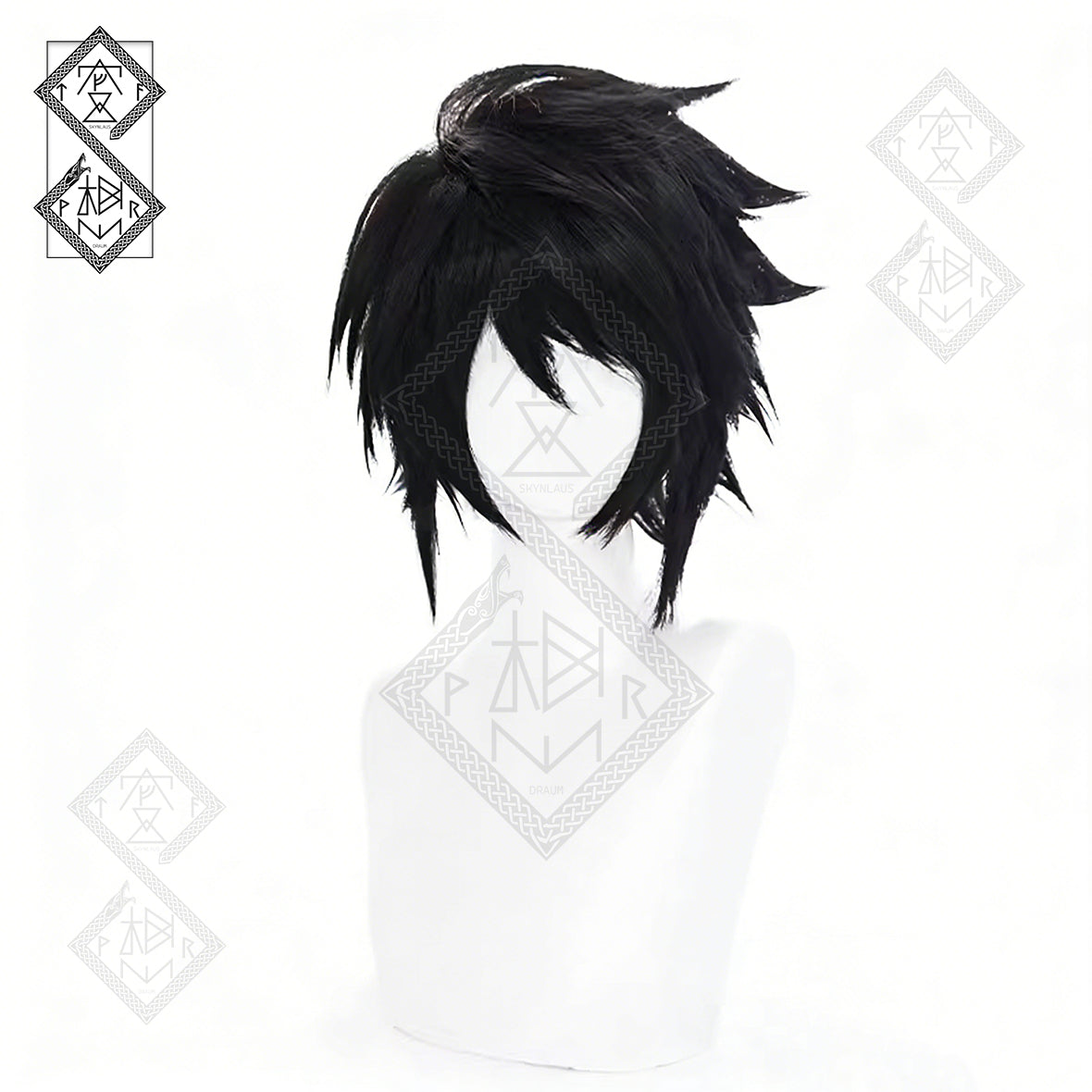 Death Note L Lawliet Cosplay Wig | Messy Black Anime Wig | Heat Resistant Synthetic Hair