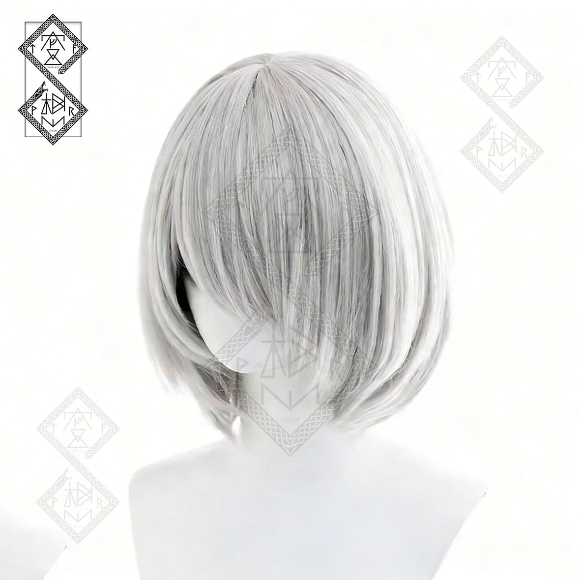 NieR: Automata YoRHa 2B Wig Cosplay Wig Short Silver Anime Hair Styled Wig