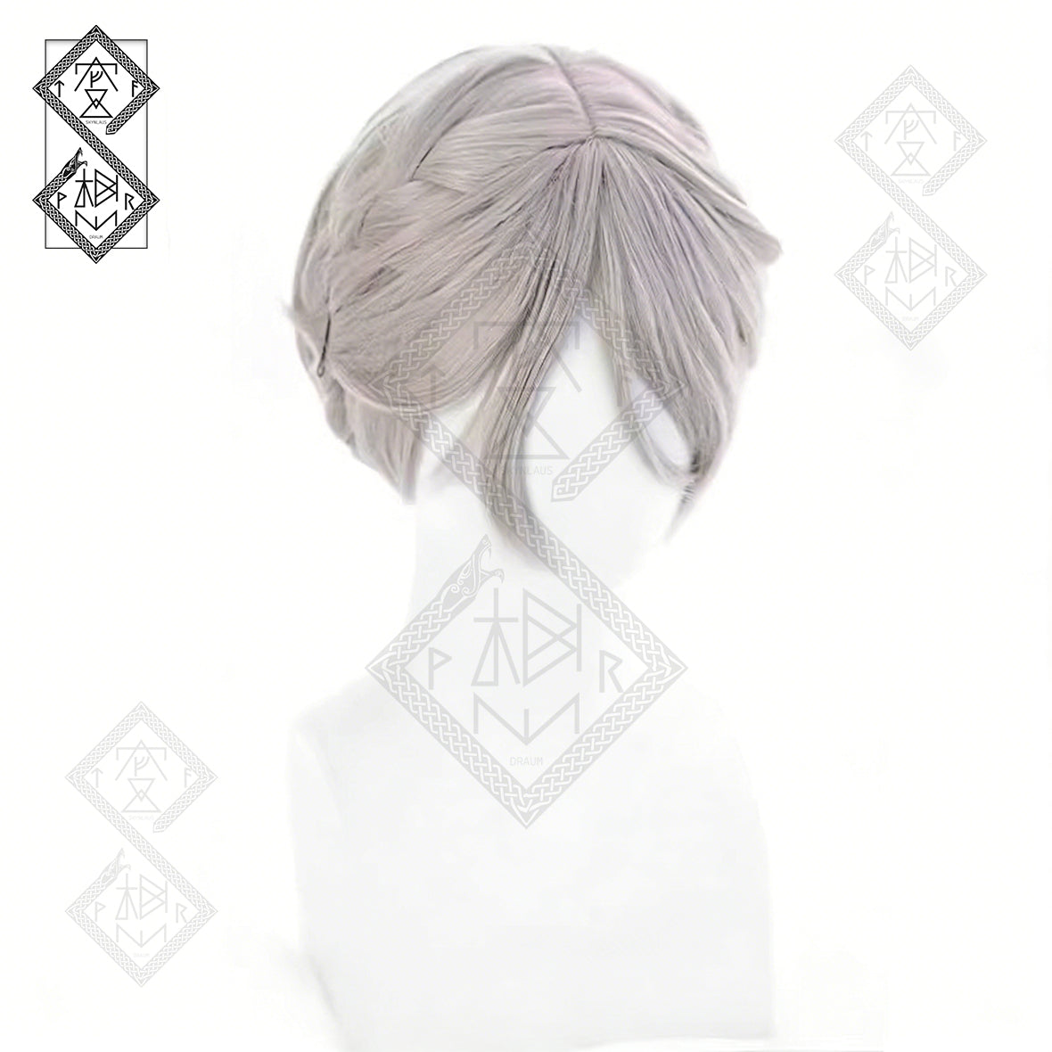 Identity V Bloody Queen Mary Cosplay Wig – Promise Day Styled Anime Wig with Hair Bun Clip Accessories