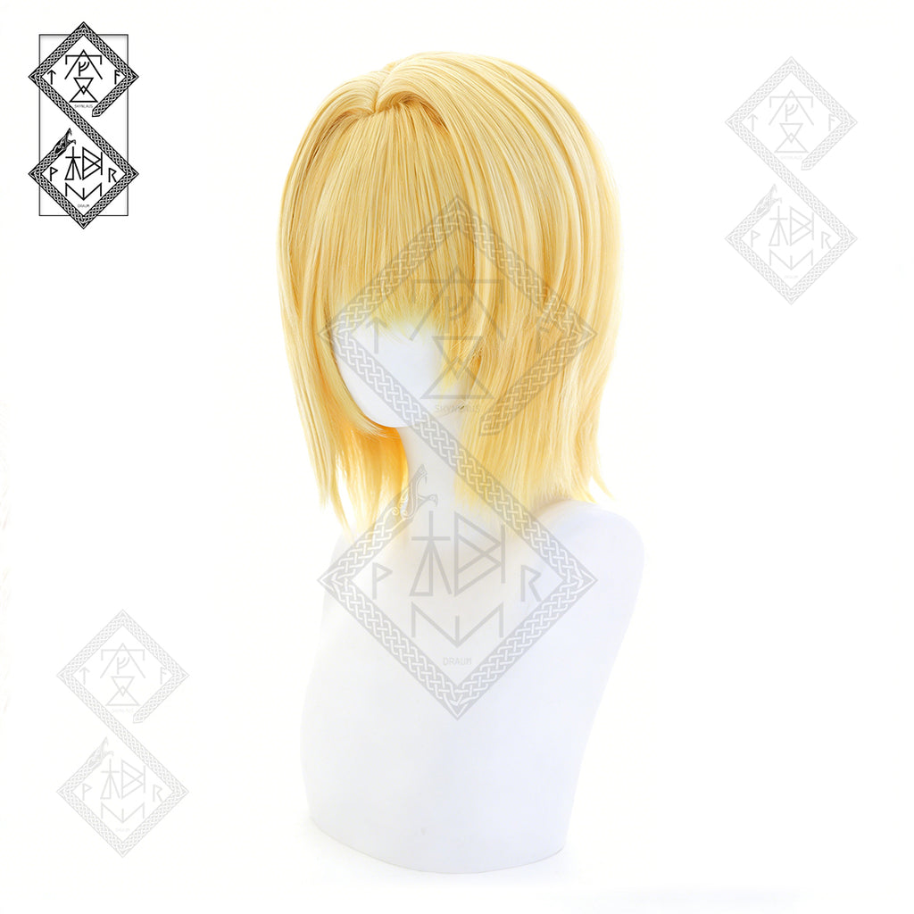Hunter x Hunter Kurapika Cosplay Wig Anime Wig Heat Resistant Synthetic Hair for Halloween Costume Party
