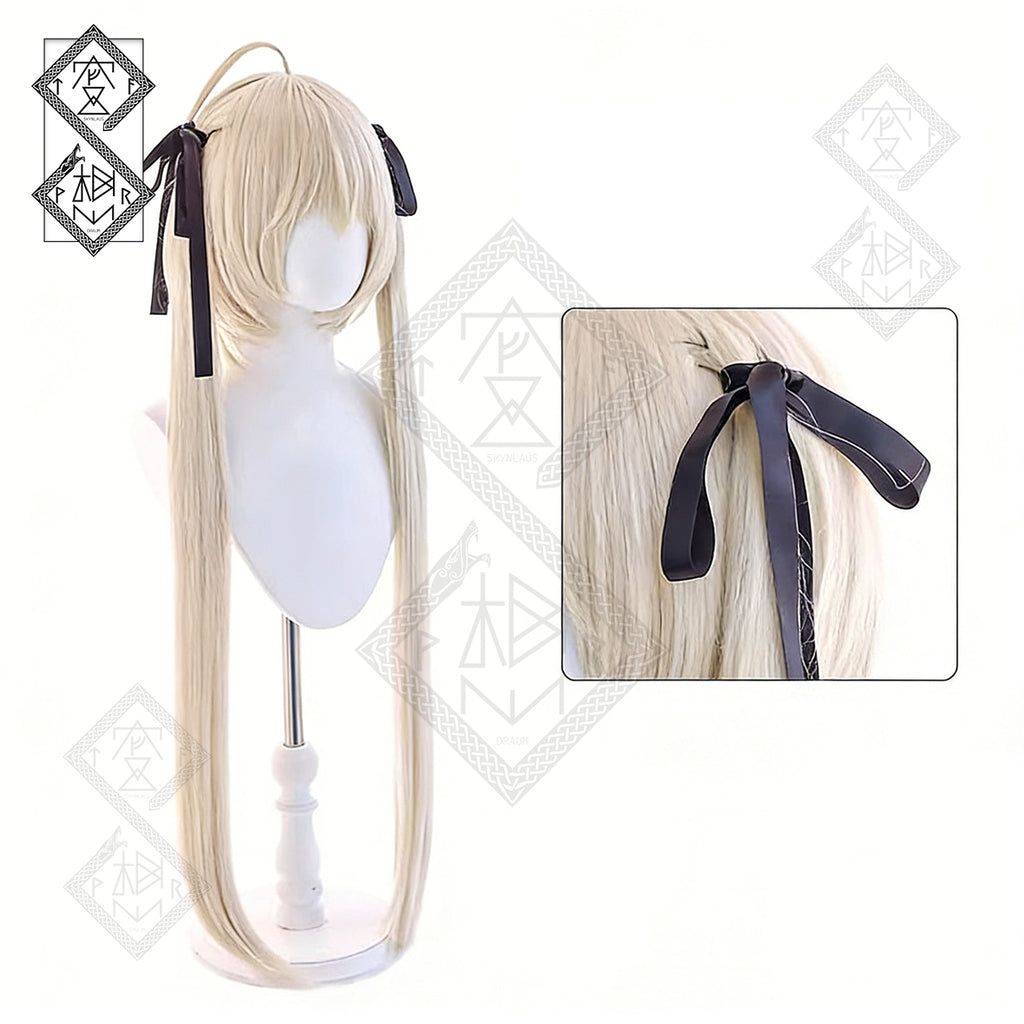 Yosuga no Sora Kasugano Sora Cosplay Wig Twin Tails Pre Styled Anime Wig with Bow Heat Resistant Synthetic Hair(Style 1: Short)