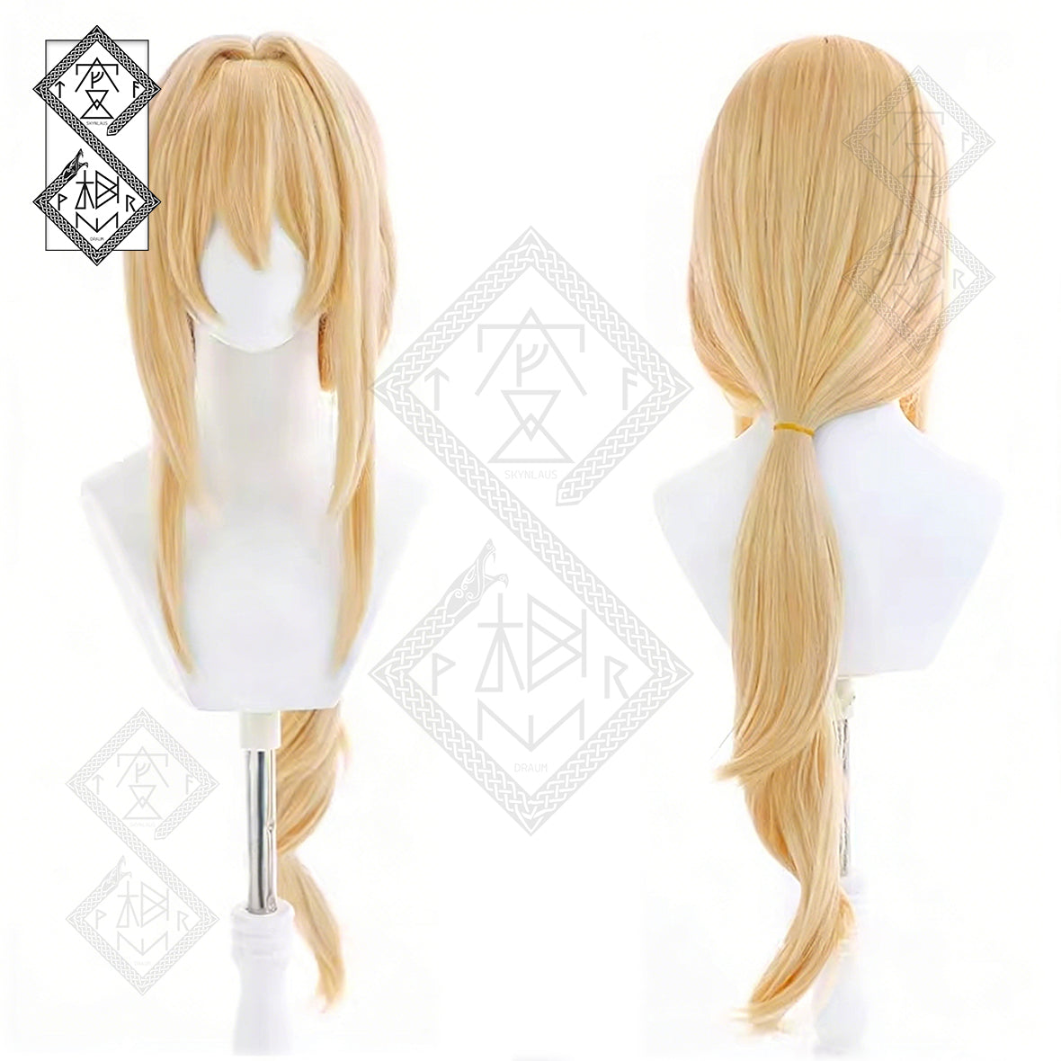 Violet Evergarden Violet Cosplay Wig Blonde Long Straight Anime Wig Heat Resistant Costume Hair for Women(Loose Hair Version)