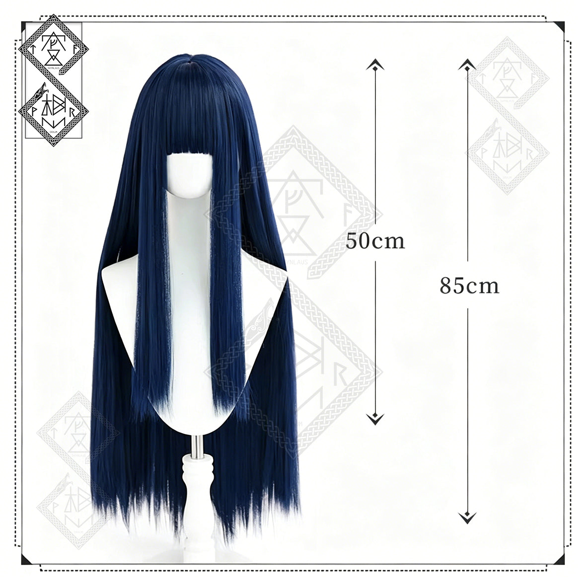 Hinata Hyuga Cosplay Wig Naruto Styled Long Dark Blue Anime Wig Heat Resistant Synthetic Hair Halloween Costume for Women