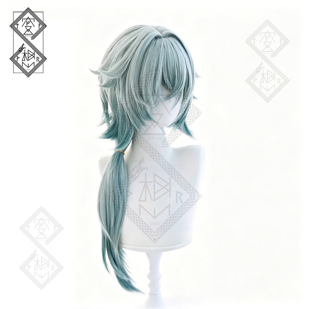Honkai: Star Rail Anaxa Cosplay Wig Gradient Blue Purple Anime Wig Heat Resistant Halloween Costume Wig