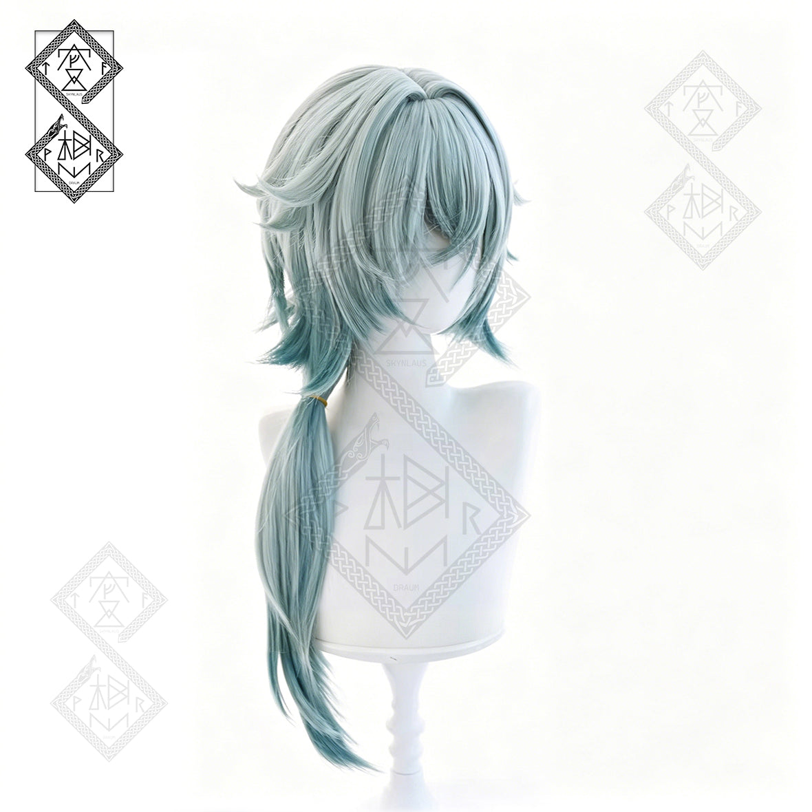 Honkai: Star Rail Anaxa Cosplay Wig Gradient Blue Purple Anime Wig Heat Resistant Halloween Costume Wig