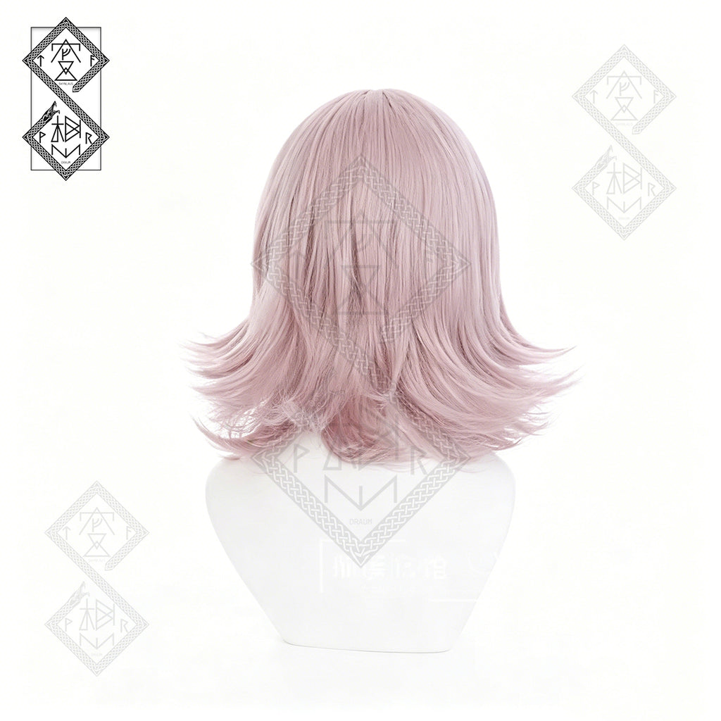 Danganronpa Chiaki Nanami Cosplay Wig Pink Short Bob Anime Wig Face Shape Slim