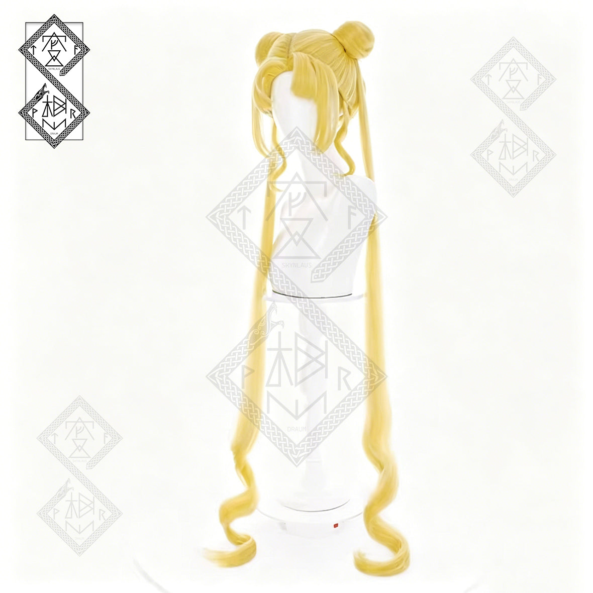 Sailor Moon Usagi Tsukino Cosplay Wig Princess Serenity Blonde Twin Tail Anime Wig Heat Resistant Synthetic Hair