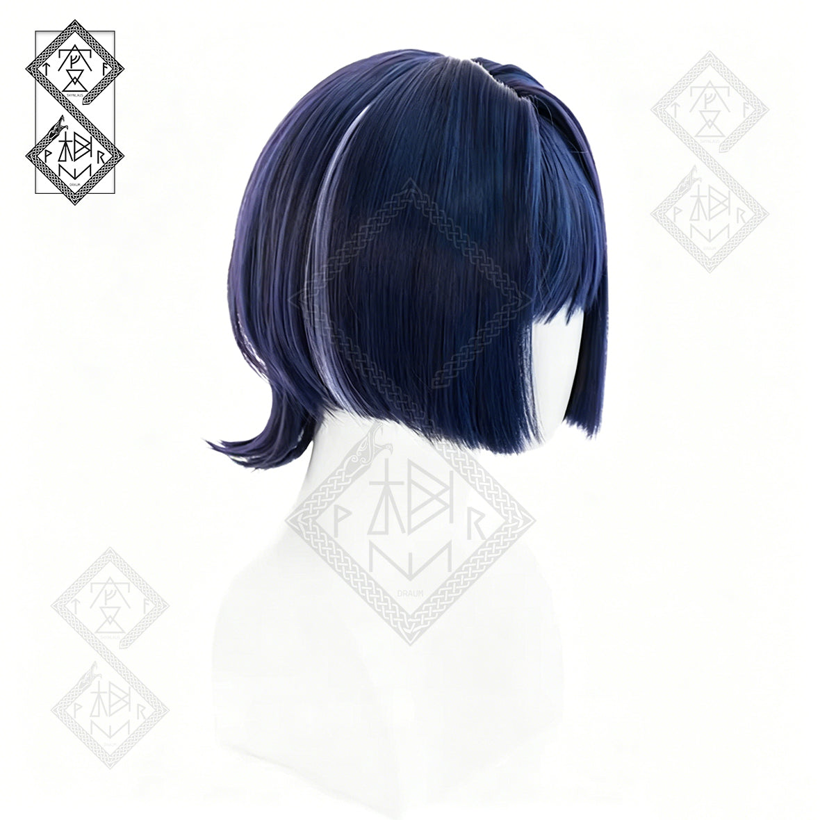 Scaramouche Wanderer Cosplay Wig Genshin Impact Kunikuzushi Black Blue Gradient Anime Wig Heat Resistant Synthetic Hair