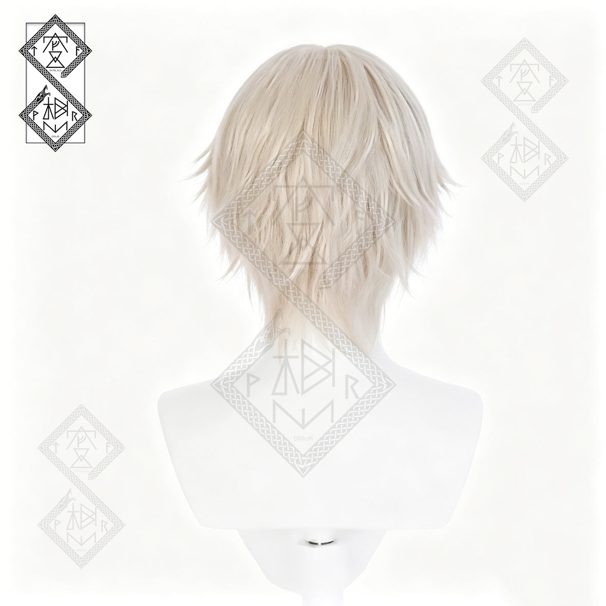 Tokyo Ghoul Ken Kaneki Cosplay Wig White Anime Wig Heat Resistant Synthetic Hair Pre-Styled Layered Bangs Costume Wig