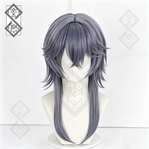Arknights Logos Cosplay Wig – Lord of Fiends Character Synthetic Hair Wig Heat Resistant Anime Costume Wig
