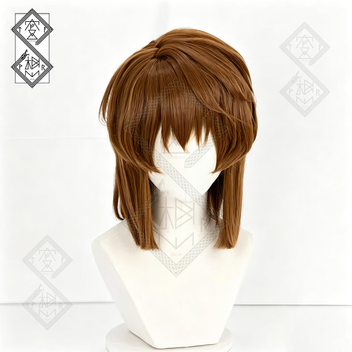 Haibara Ai Cosplay Wig – Shiho Miyano Short Brown Bob Anime Wig for Detective Conan Cosplay Costume Heat Resistant Synthetic Hair