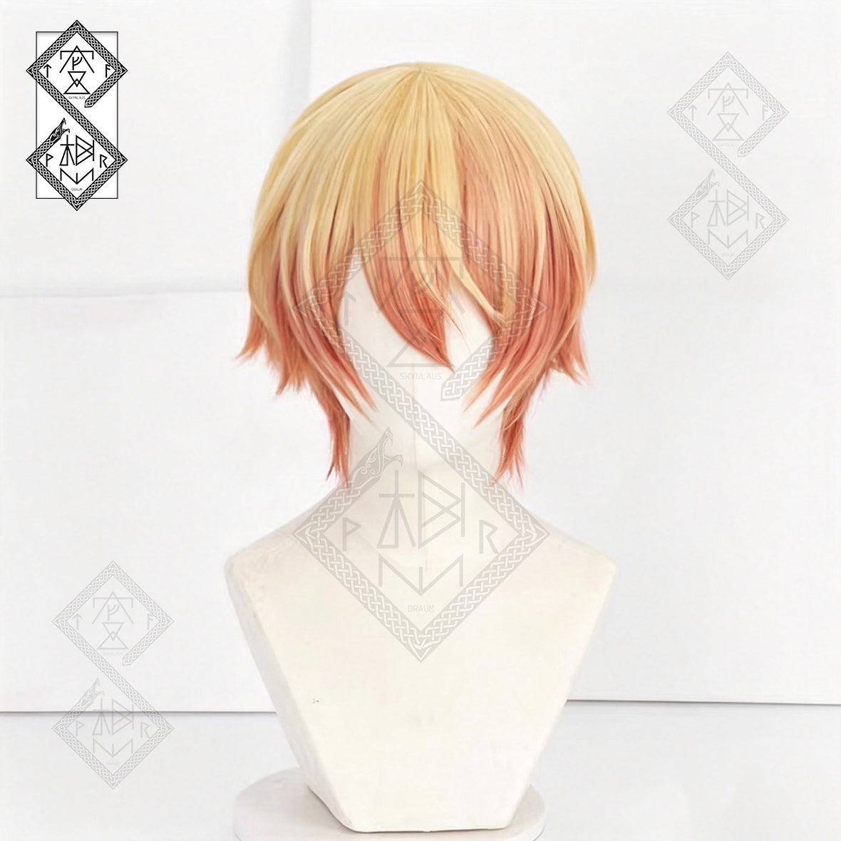Tenma Tsukasa Cosplay Wig – Project Sekai Colorful Stage Synthetic Orange Wig for Halloween Anime Costume