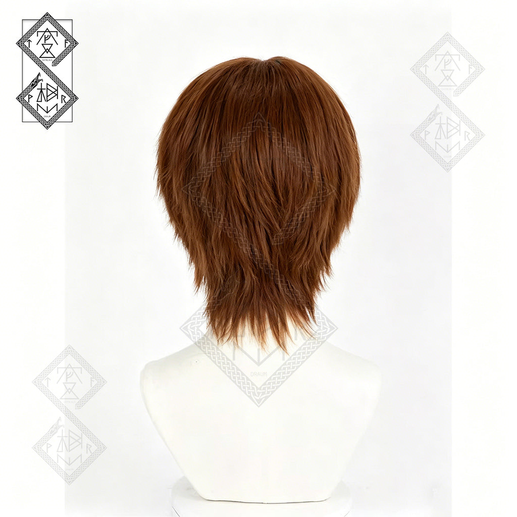 Light Yagami Cosplay Wig Inspired by Death Note – Short Spiky Layered Anime Wig for Men, Halloween & Comic Con Costume