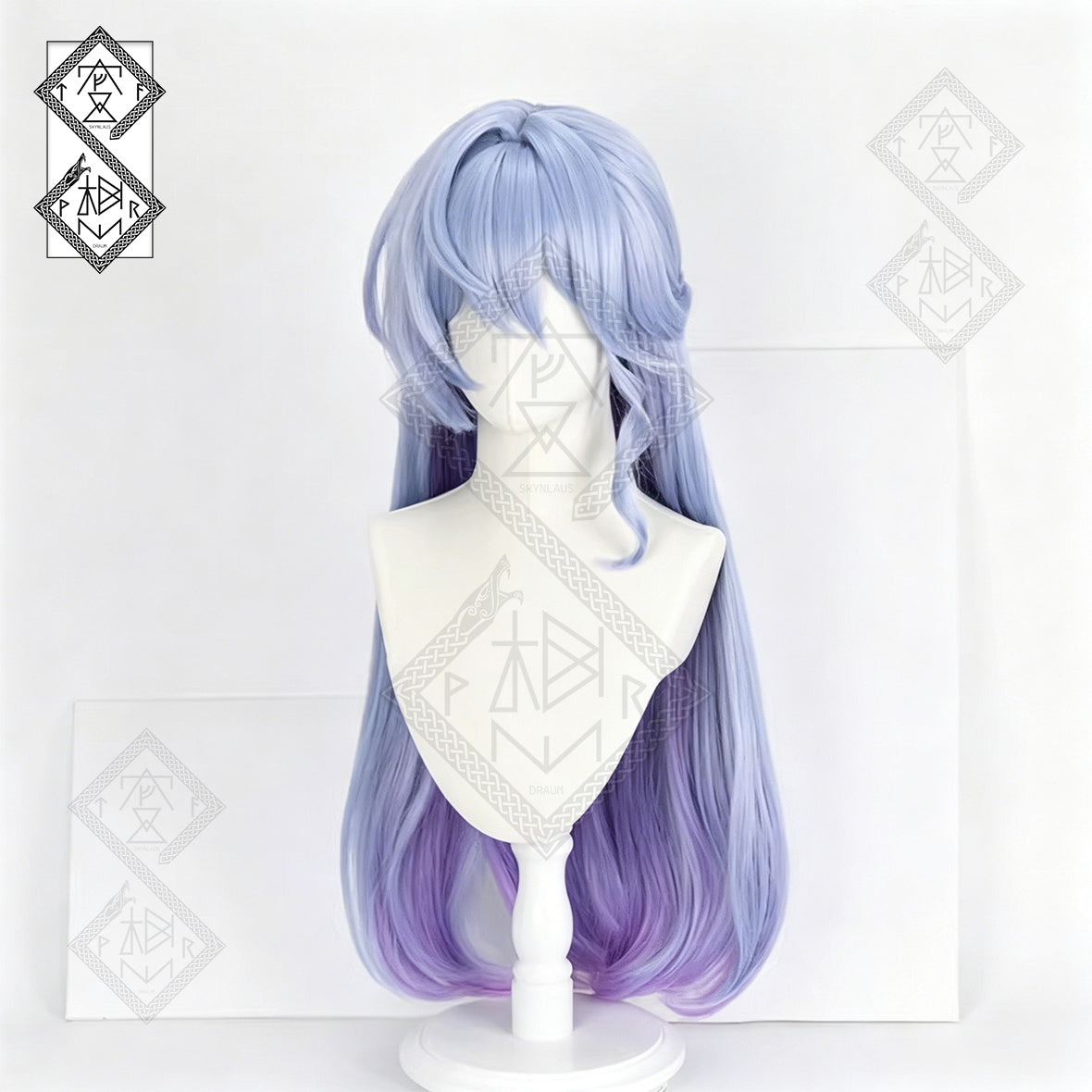 Honkai: Star Rail Robin Cosplay Wig – Long Blue Anime Wig with Bangs Heat Resistant Synthetic Hair for Halloween Costume & Role Play