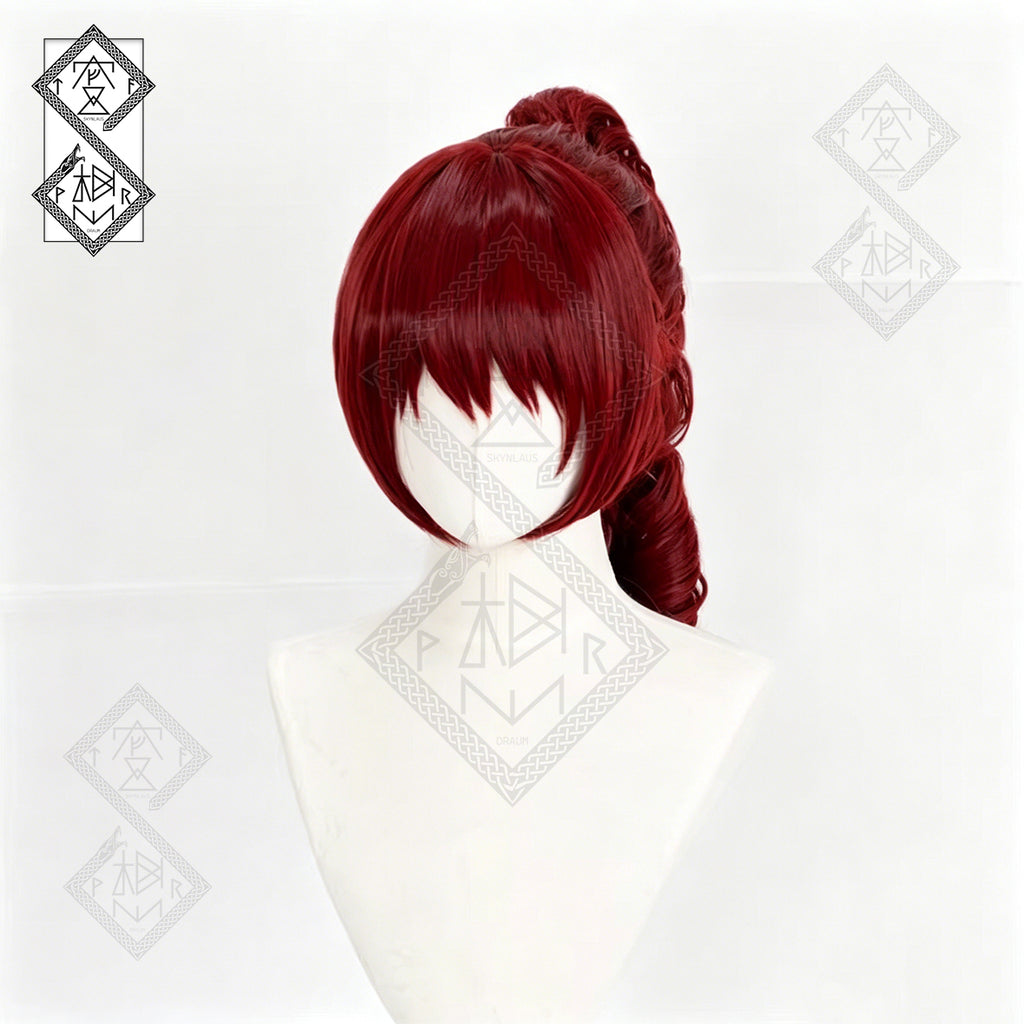 Persona 5 Kasumi Yoshizawa Cosplay Wig – Heat Resistant Red Long Curly Wig for Women | P5 Royal Anime Costume Hair