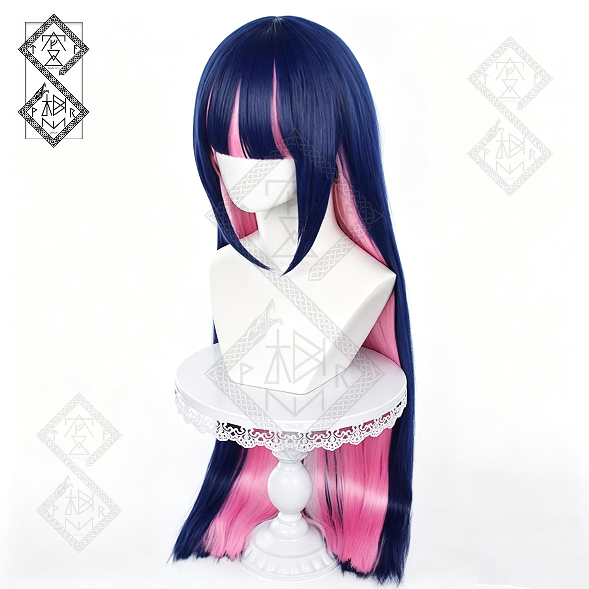 Panty & Stocking with Garterbelt Stocking Anarchy Cosplay Wig – 100cm Purple Long Anime Wig Heat Resistant