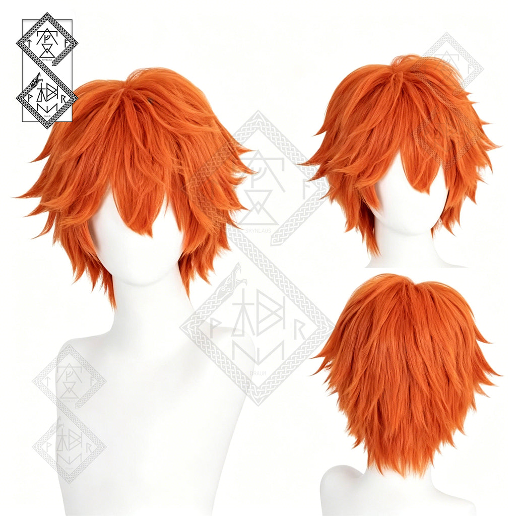 Nick Wilde Cosplay Wig Set – Zootopia 2 Inspired Fox Hair Wig with Ears & Wolf Tail Costume Accessories for Halloween & Comic Con(Ver.1 Short Style)