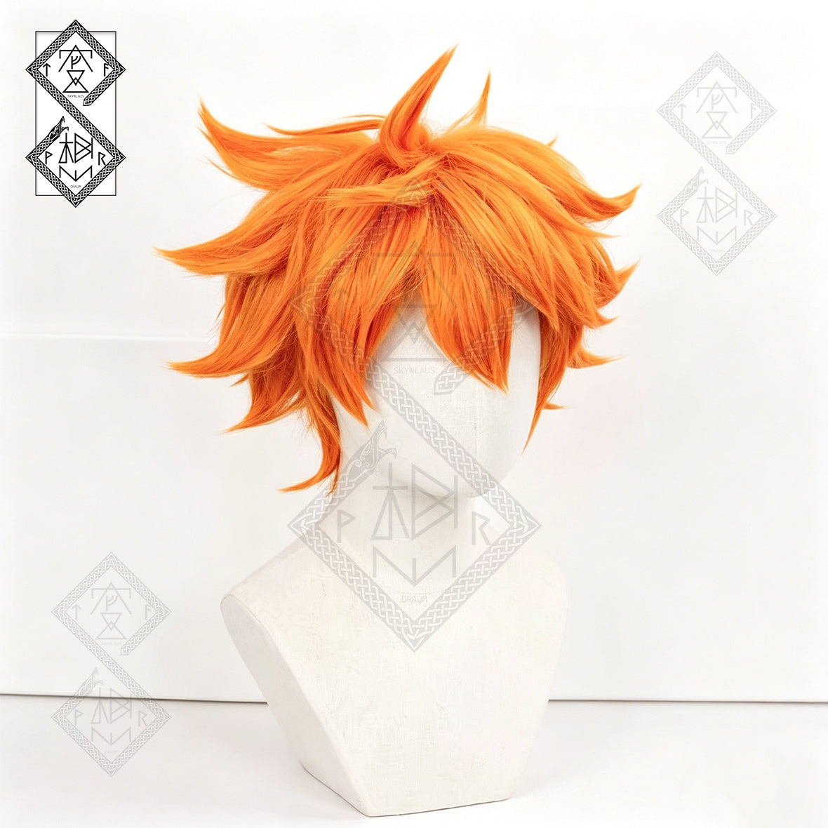 Haikyu!! Shoyo Hinata Cosplay Wig Orange Red Spiky Anime Wig Heat Resistant Synthetic Hair
