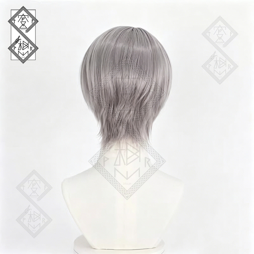 Persona 4 Yu Narukami Cosplay Wig Anime Short Gray Hair Wig
