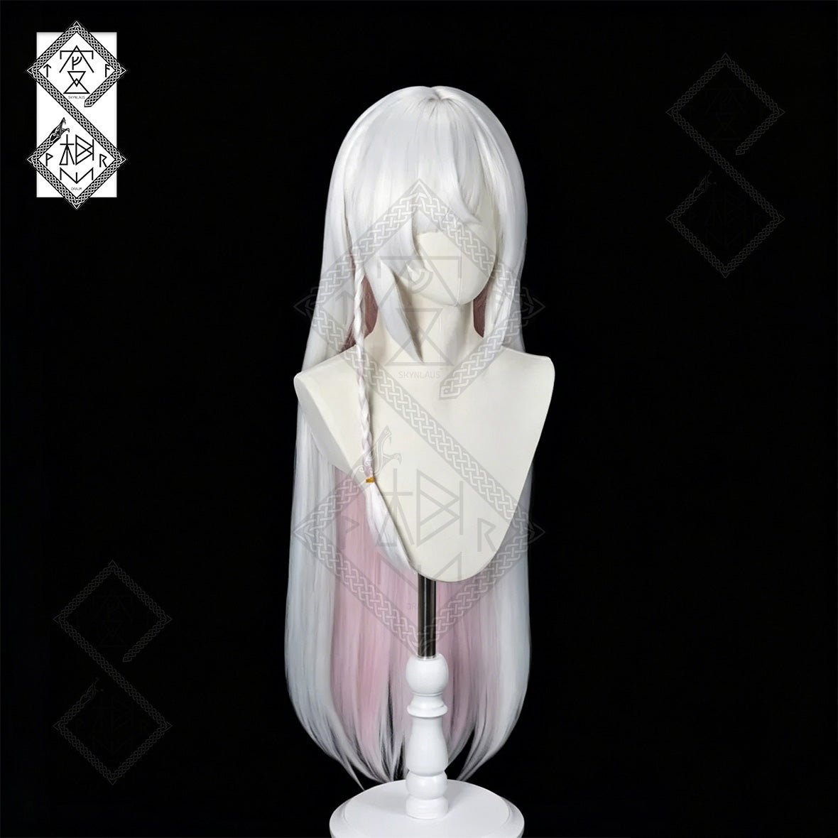 Black Arona Cosplay Wig – Blue Archive Long Black Anime Wig Heat Resistant Synthetic Hair