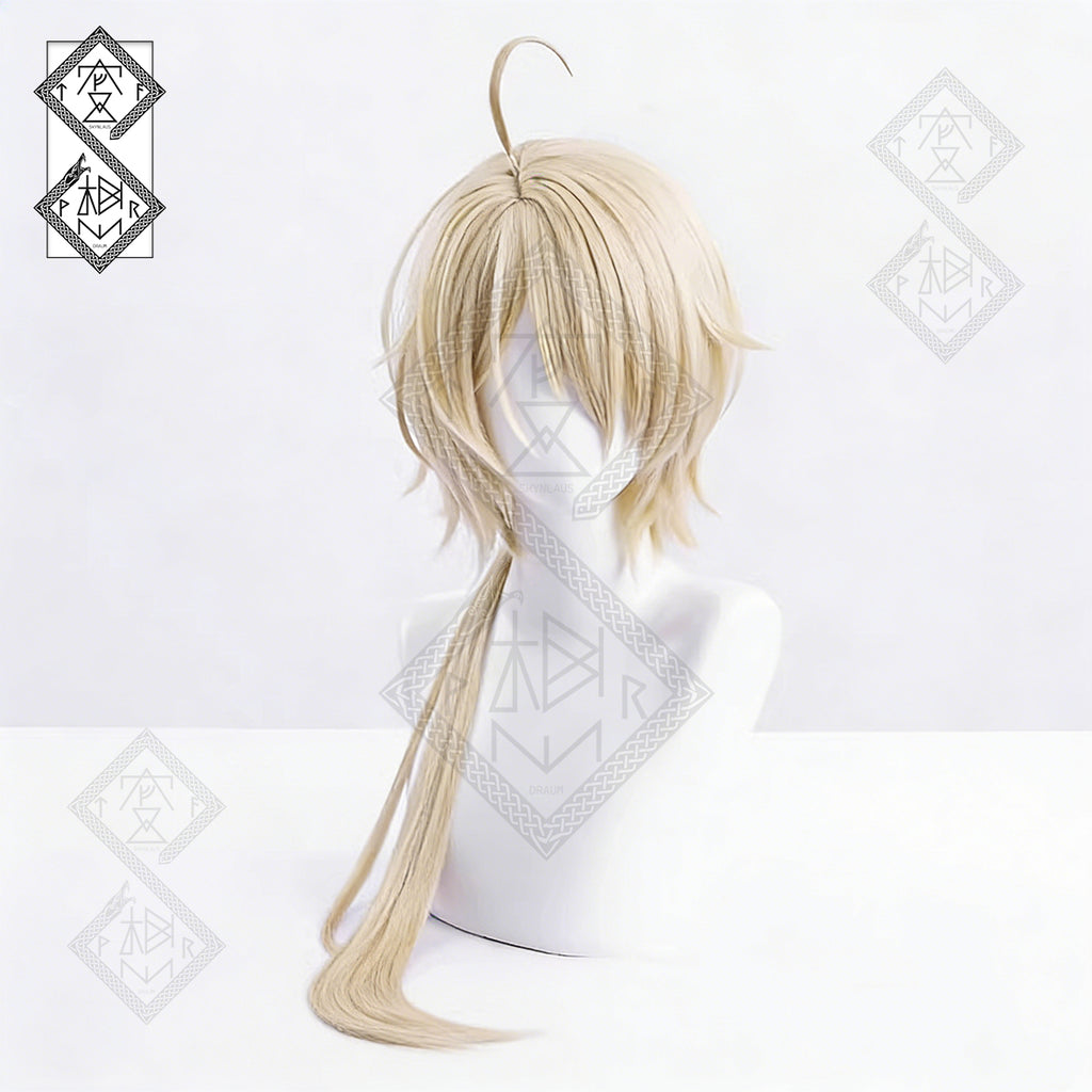 Arknights Mlynar Cosplay Wig – Short Braid with Animal Ears, Heat Resistant Synthetic Hair