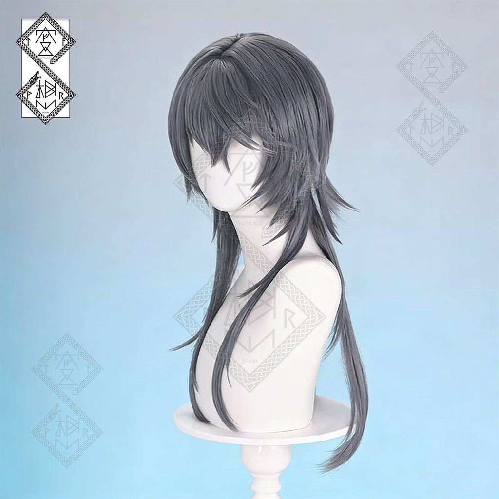 Arknights Logos Cosplay Wig Long Layered Hair Banshee Style Anime Wig Heat Resistant Fiber