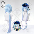 Arknights Mizuki Cosplay Wig – Blue Gradient Low Ponytail, Heat Resistant Synthetic Hair