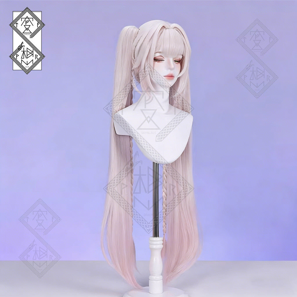 Honkai: Star Rail Sparkle Cosplay Wig – Pink Braided Twin Tails Synthetic Hair (Hanabi Sparkle Cos Wig)