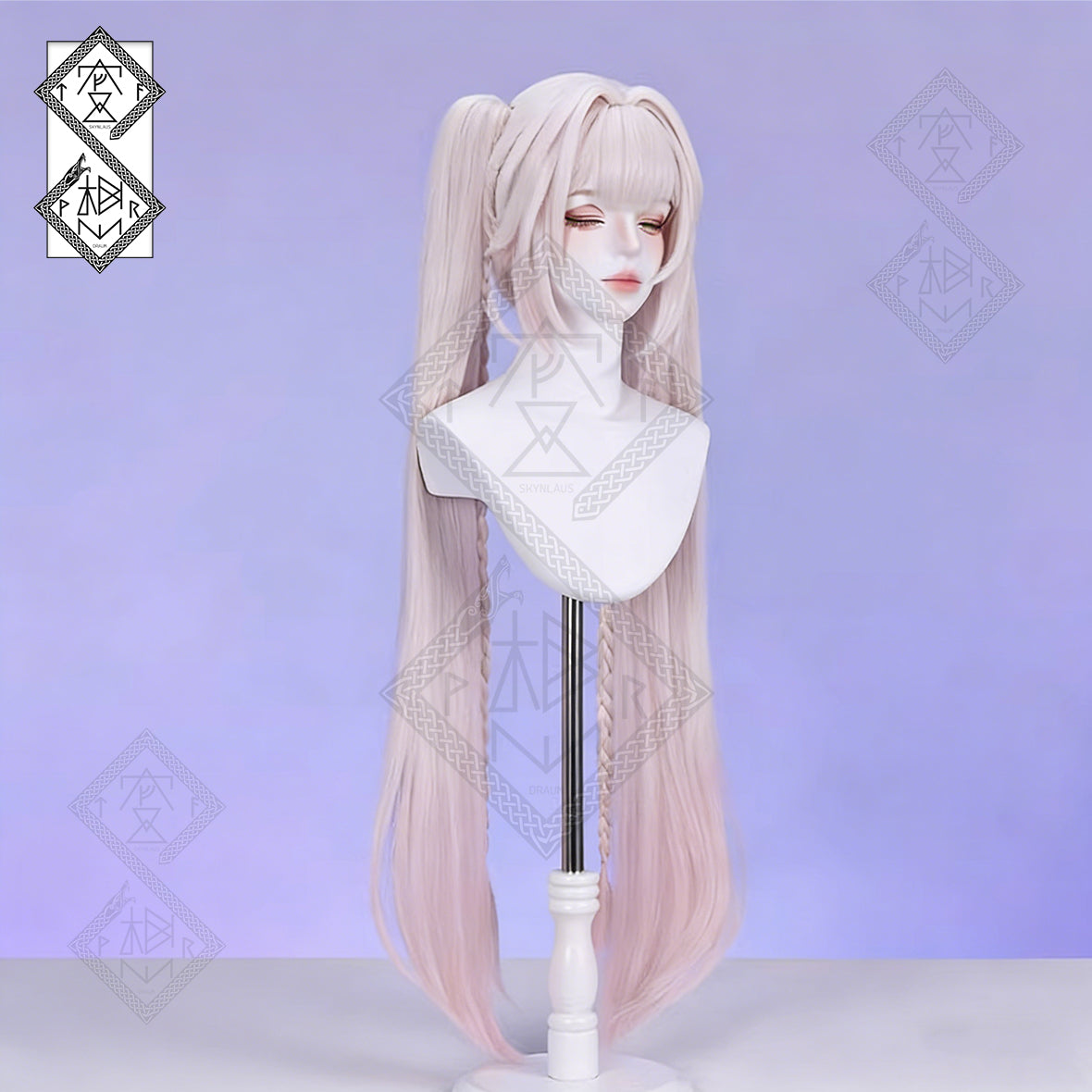 Honkai: Star Rail Sparkle Cosplay Wig – Pink Braided Twin Tails Synthetic Hair (Hanabi Sparkle Cos Wig)