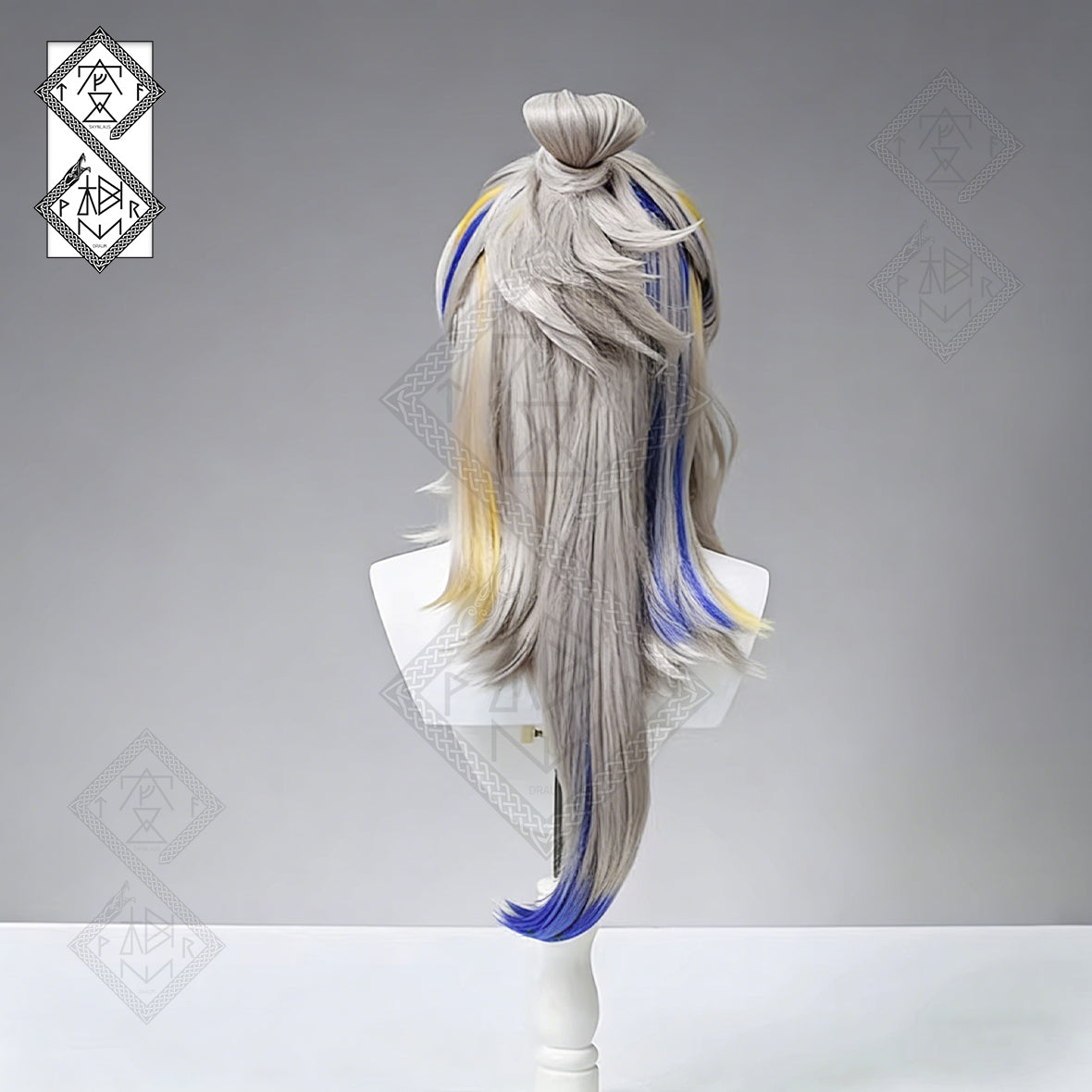 Arknights Yi & Ji Cosplay Wig Gradient Ombre Synthetic Anime Costume Hair(Ji Ver.2)