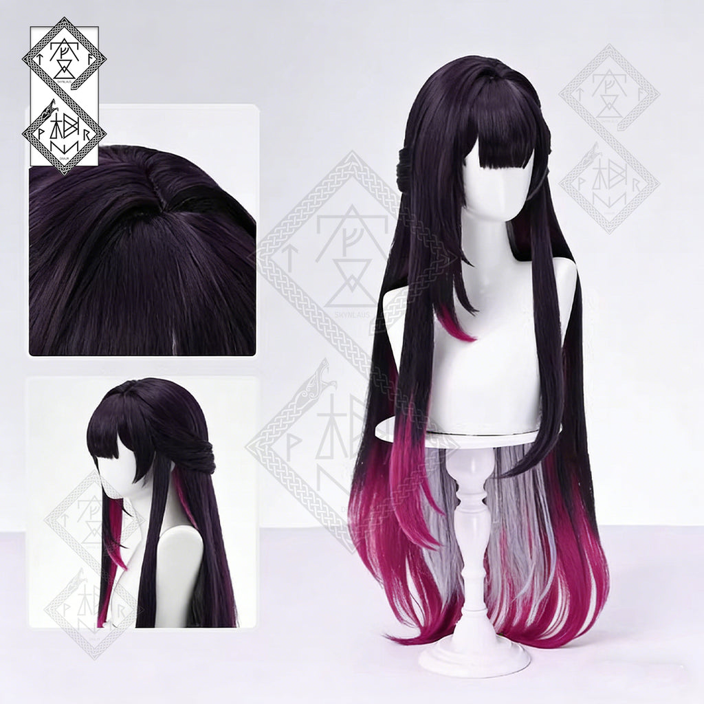 Honkai: Star Rail Hysilens Cosplay Wig – Mixed Gradient Color Realistic Scalp Synthetic Hair