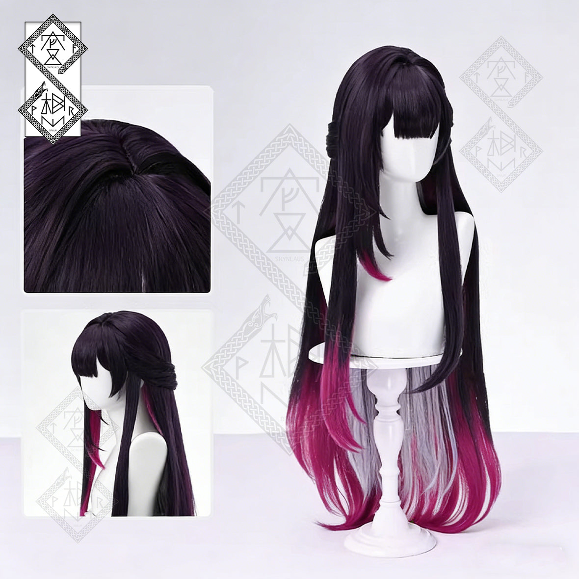 Honkai: Star Rail Hysilens Cosplay Wig – Mixed Gradient Color Realistic Scalp Synthetic Hair