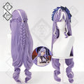 Zenless Zone Zero Vivian Banshee Cosplay Wig – Half Up Braided Wig with Highlights Curly Synthetic Hair