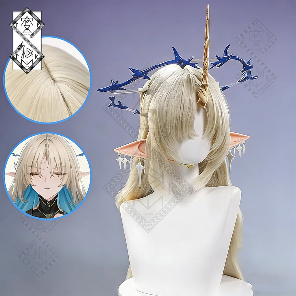 Wuthering Waves Cartethyia Fleurdelys Cosplay Wig Long Anime Synthetic Hair(Fleurdelys Style)