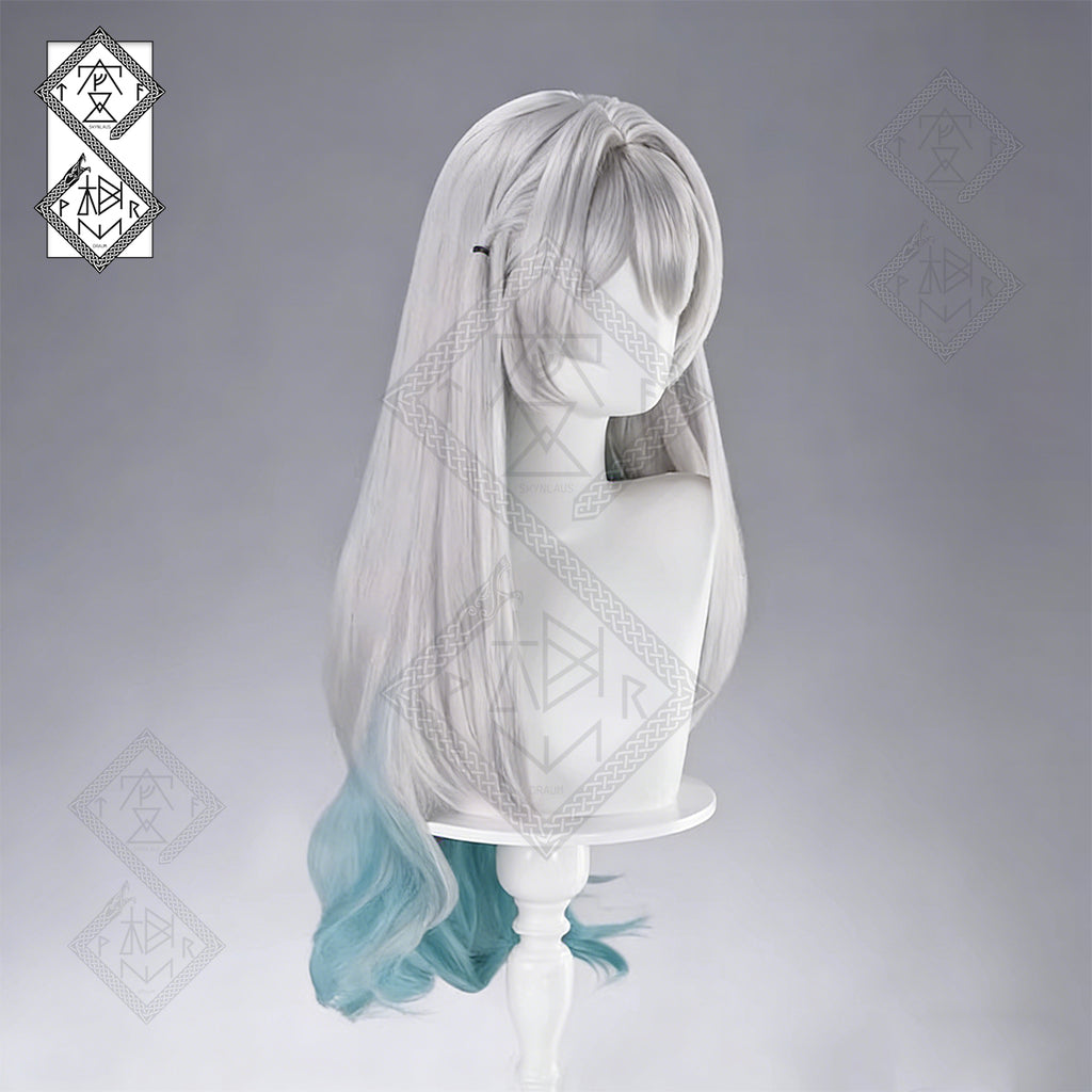 Honkai: Star Rail Firefly Cosplay Wig – Long Wavy Gradient Anime Synthetic Hair(Character Style)