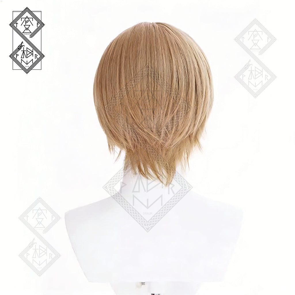Gintama Okita Sougo Cosplay Wig Anime Silver White Wig Heat Resistant Synthetic Hair for Halloween Costume Party