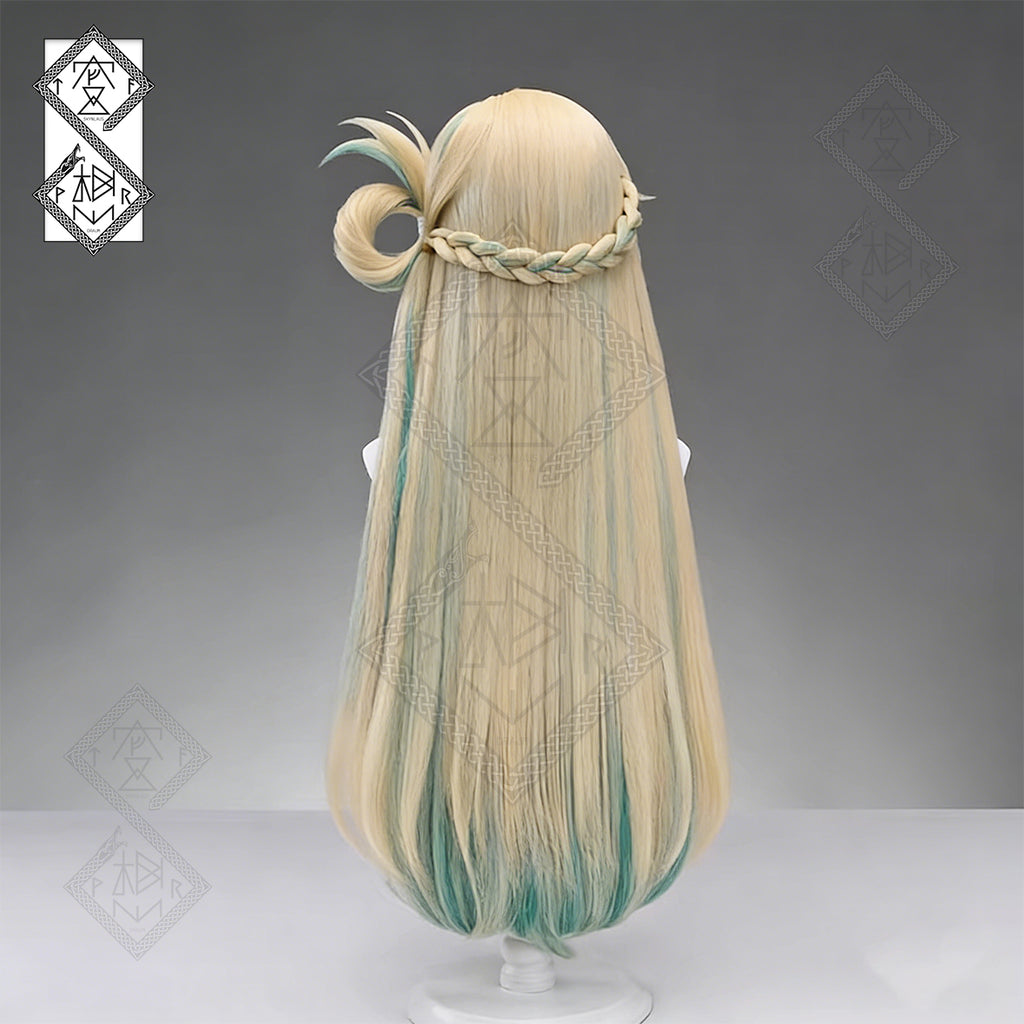 Wuthering Waves Lynae Cosplay Wig – Gradient Braided Hair with Detachable Hair Rings