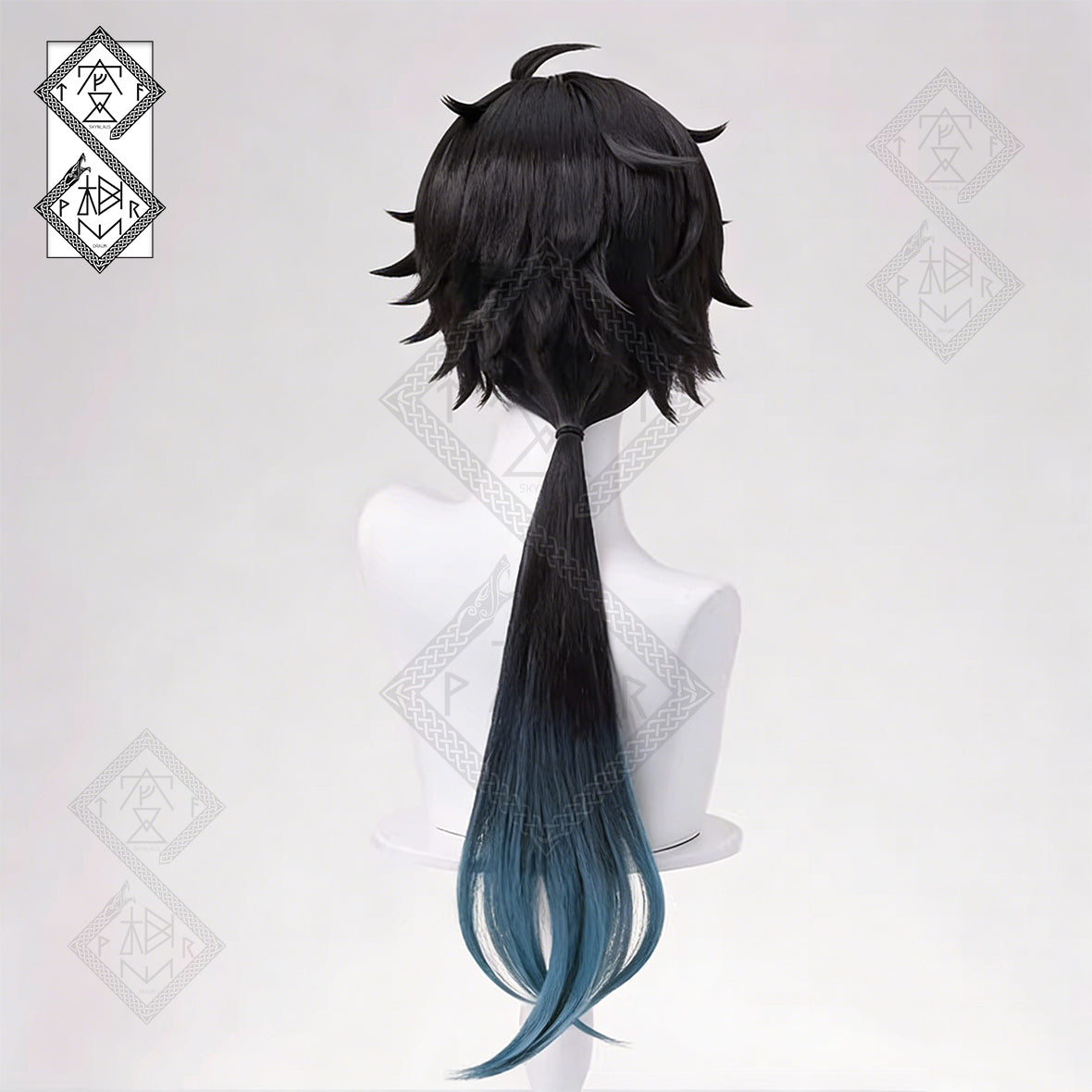 Honkai: Star Rail Dan Heng Imbibitor Lunae Cosplay Wig – Long Black Pre-Styled Heat Resistant Wig for Anime Cosplay & Halloween