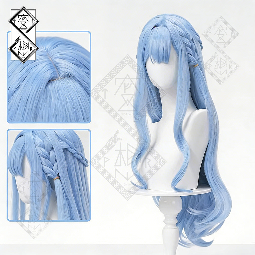 Sakiko Togawa Cosplay Wig Arknights – Ave Mujica Braided Wig, Long Layered Synthetic Hair, Heat Resistant Costume Wig