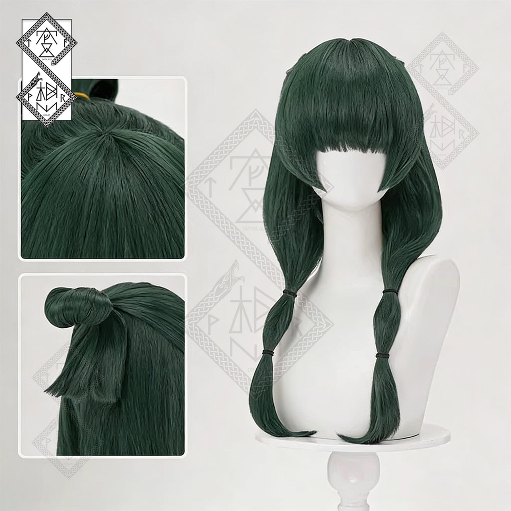 The Apothecary Diaries Maomao Cosplay Wig – Classic Chinese Style Updo with Bangs, Heat Resistant Palace Maid Wig(Palace Maid Style Wig Ver.1)