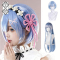 Re:Zero Rem Cosplay Wig Short Blue Anime Maid Hair Heat Resistant(Short Wig Ver.1)