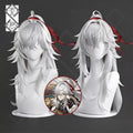 Honkai: Star Rail Jing Yuan Cosplay Wig – Long Silver Ponytail Wig, Heat-Resistant Synthetic Fiber for Men Costume