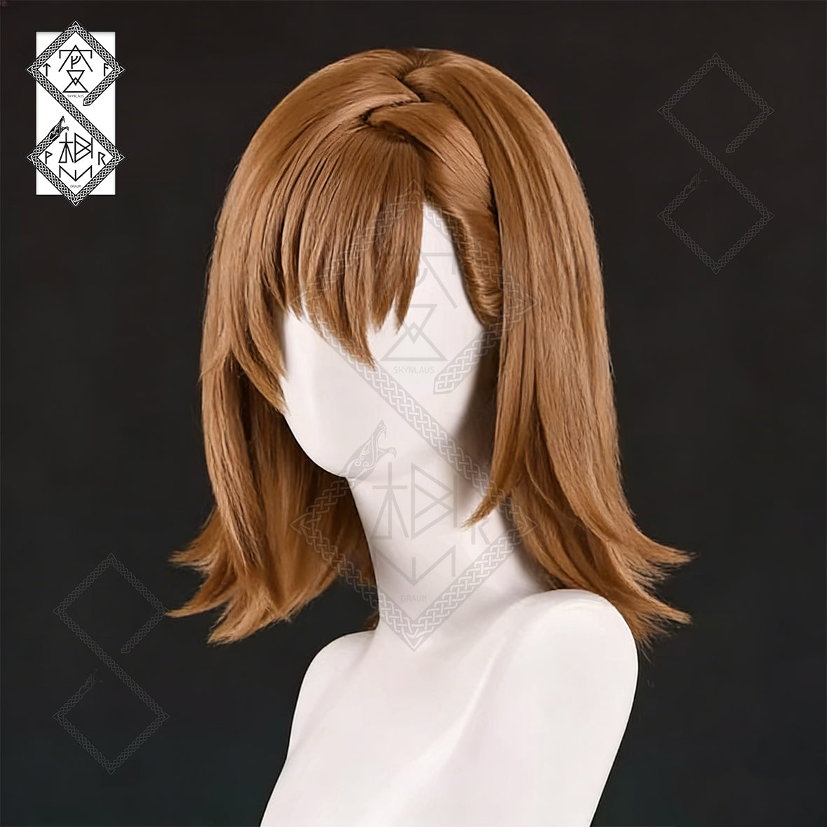 A Certain Scientific Railgun Misaka Mikoto Cosplay Wig – Toaru Kagaku no Railgun Anime Wig | Brown Short Wig with Bangs | Heat Resistant Synthetic Hair for Halloween Costume