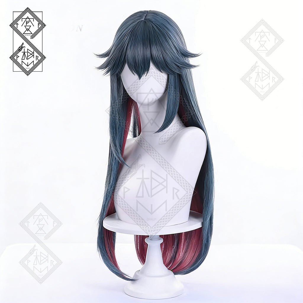 Arknights Texas Cosplay Wig – Long Two Tone Anime Wig | Messenger Texas Cosplay Hair Heat Resistant Synthetic Wig for Halloween