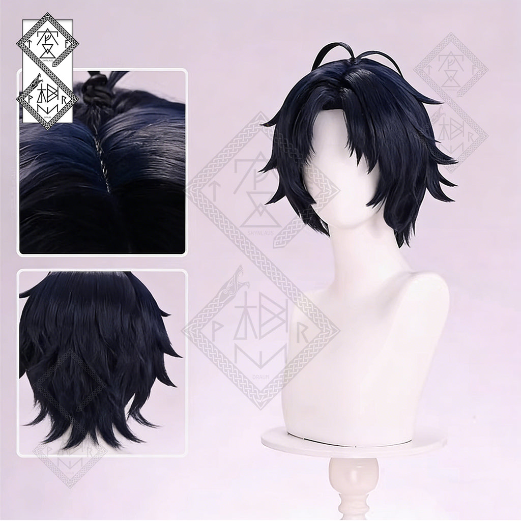 Zenless Zone Zero Asaba Harumasa Cosplay Wig – Layered Short Anime Wig | Middle Part Flipped Hair Heat Resistant Synthetic Wig for Halloween