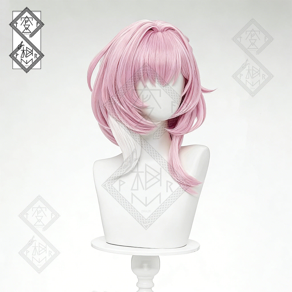 Honkai: Star Rail Little Cyrene Cosplay Wig – Gradient Braid Anime Wig | Highlight Side Bangs Realistic Cosplay Hair Heat Resistant Synthetic Wig