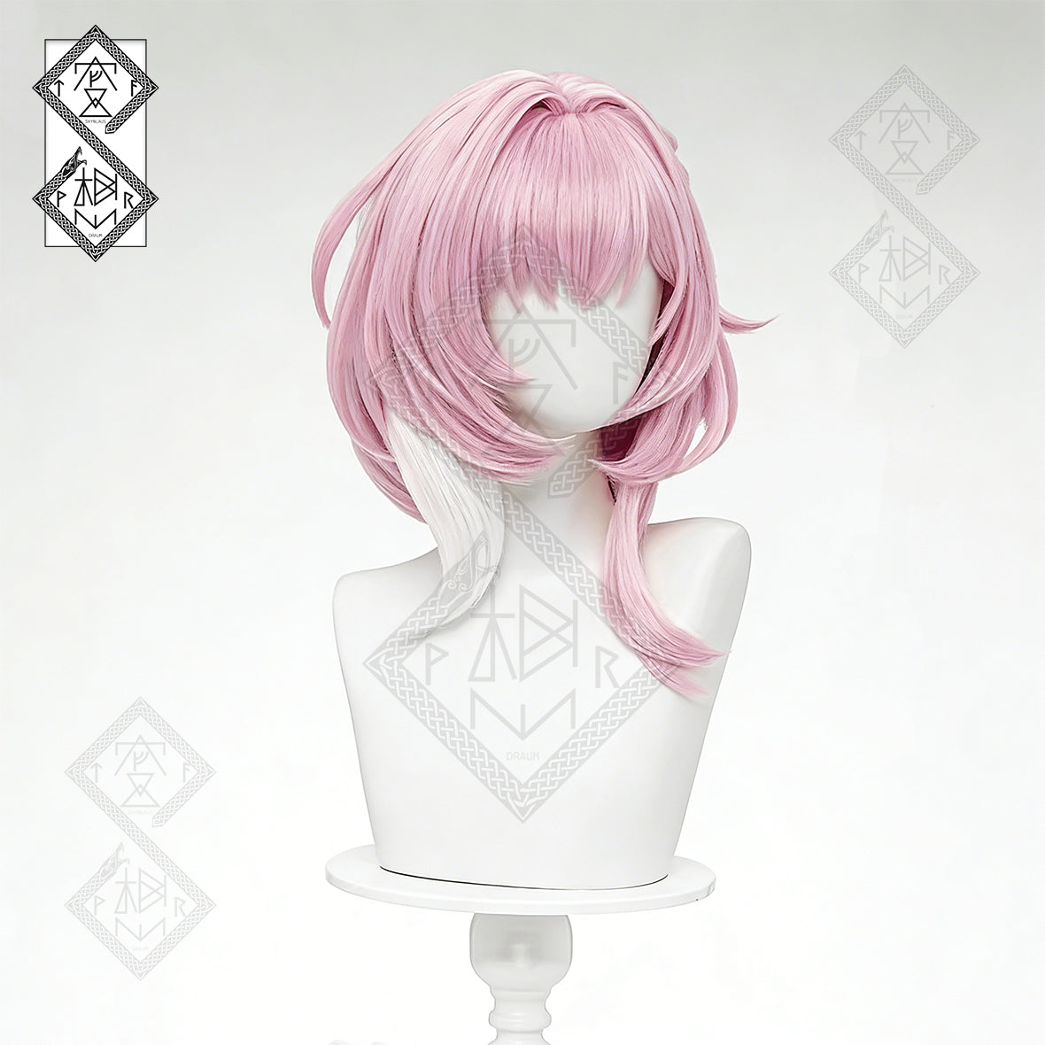 Honkai: Star Rail Little Cyrene Cosplay Wig – Gradient Braid Anime Wig | Highlight Side Bangs Realistic Cosplay Hair Heat Resistant Synthetic Wig