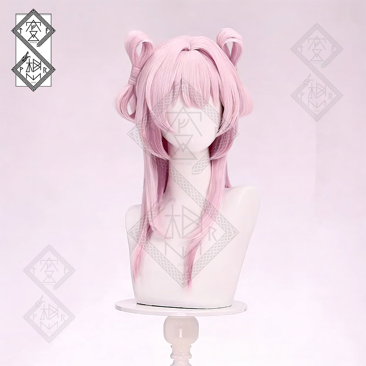 Honkai: Star Rail March 7th Cosplay Wig – Long Anime Wig | Split Bun Realistic Cosplay Hair Heat Resistant Synthetic Wig